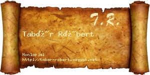Tabár Róbert névjegykártya